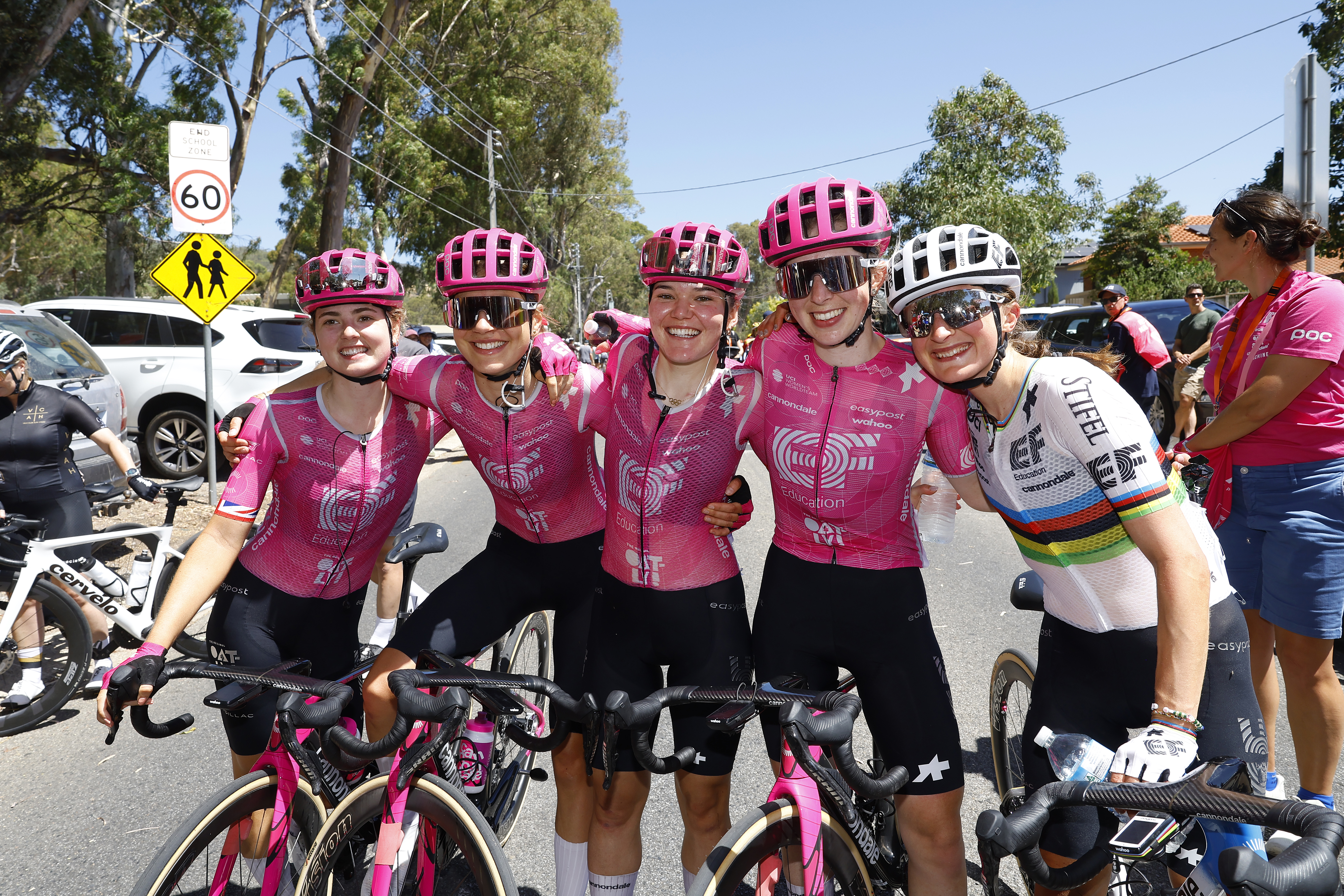 Five EF Education-Oatly riders at the Tour Down Under